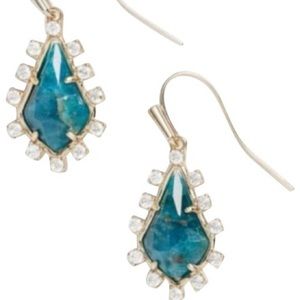 New Kendra Scott Aqua Apatite and CZ Juniper Drop
